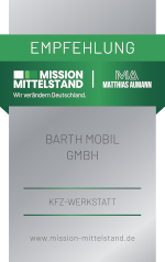 Barth mobil GmbH Auszeichnung Siegel Mittelstandsmission